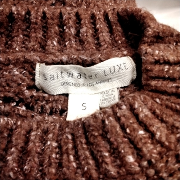 Salt Water Luxe Cropped Knit Sweater Size S - Picture 3 of 3